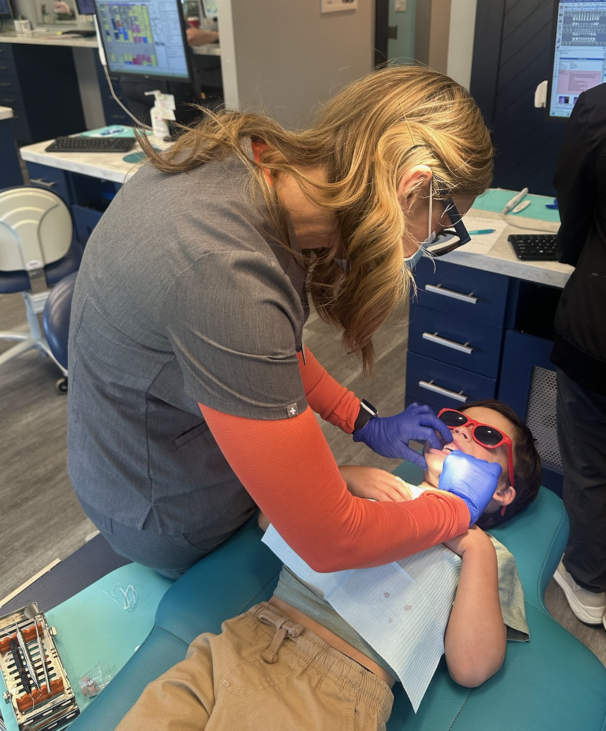 Dr. Katie and patient – exam